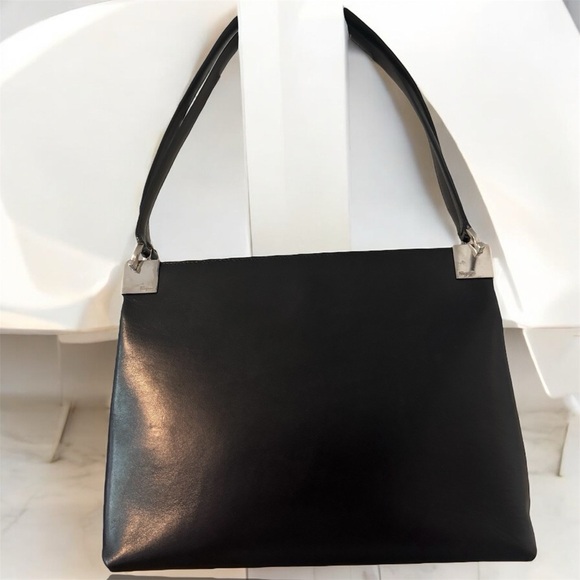 Salvatore Ferragamo Black Leather Shoulder Bag | Good Used Condition - Picture 1 of 14